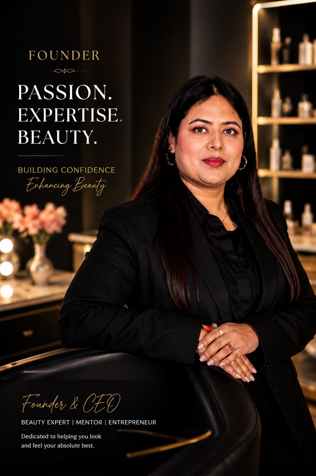 MUA Zeenat, founder and lead makeup artist