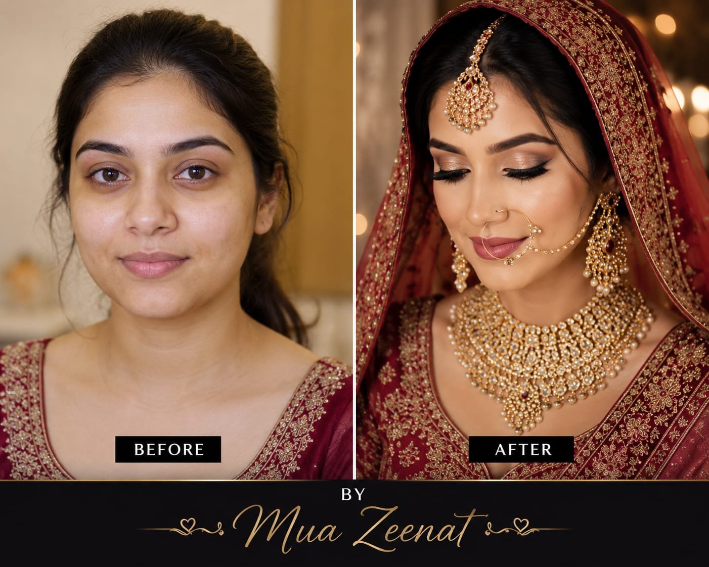 BRIDAL by Mua Zeenat makeup — Before and After by MUA Zeenat
